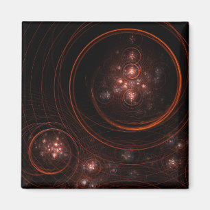 Abstract kunstvierkant licht magneet