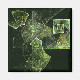 Abstract kunstvierkant magneet met verdraaid evenw