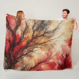 Abstract kunstwerk 1 - fleece deken