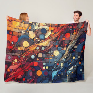 Abstract kunstwerk 4 - fleece deken