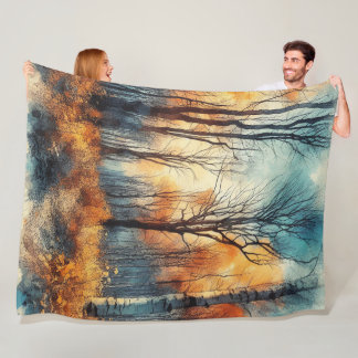 Abstract kunstwerk 8 - fleece deken