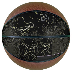 Abstract kunstwerk Black Basketball Basketbal
