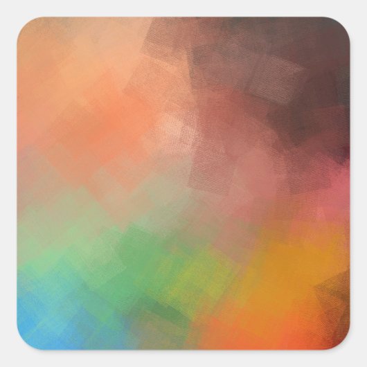 Abstract kunstwerk Blank Modern Sjabloon Elegant Vierkante Sticker (Voorkant)