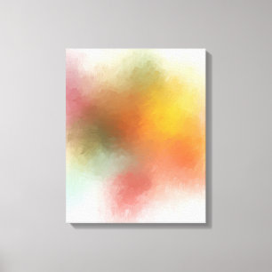 Abstract kunstwerk Blauw Rood Geel Paars Groen Roz Canvas Afdruk