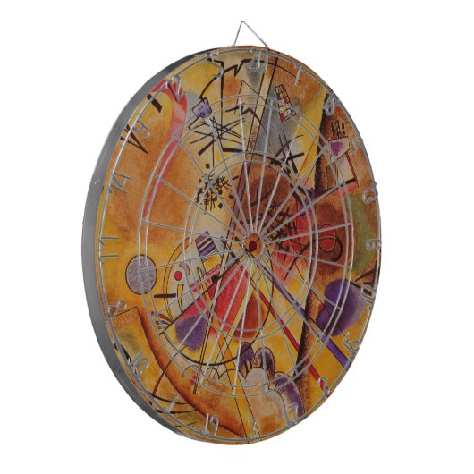 Abstract kunstwerk Kandinsky Dartbord (Voorkant Links)