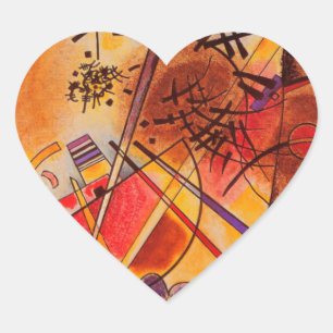 Abstract kunstwerk Kandinsky Hart Sticker