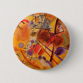 Abstract kunstwerk Kandinsky Ronde Button 5,7 Cm (Voorkant)