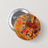 Abstract kunstwerk Kandinsky Ronde Button 5,7 Cm (Voorkant /achterkant)