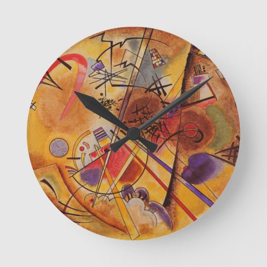 Abstract kunstwerk Kandinsky Ronde Klok (Voorkant)