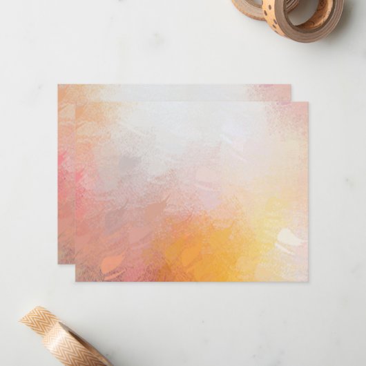 Abstract kunstwerk - kleurrijke moderne lege Sjabl Notitiekaartje (Voorkant / Achterkant in situ)