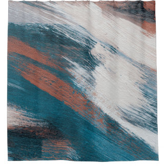 Abstract kunstwerk. Penseelstreken op papier. Vint Douchegordijn