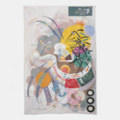 Abstract kunstwerk van Kandinsky Theedoek (Verticaal)