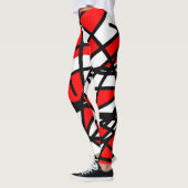 Abstract kunstzwart-witminimalisme leggings (Links)