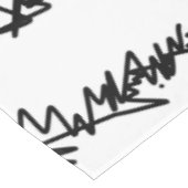 Abstract kunstzwart-witminimalisme tafelkleed (Gekanteld)