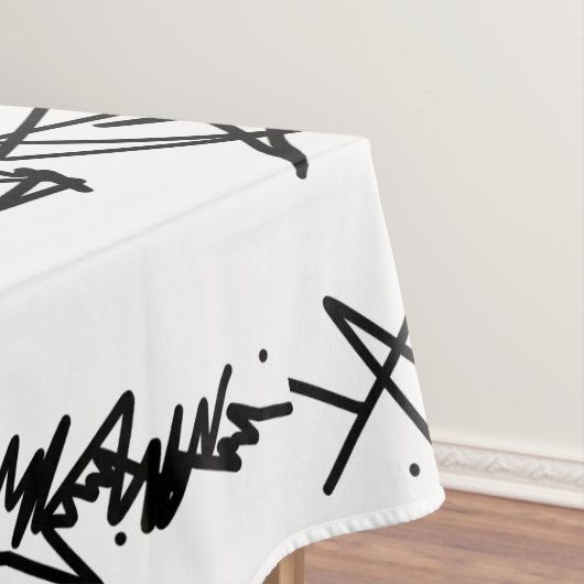 Abstract kunstzwart-witminimalisme tafelkleed (Voorbeeld)