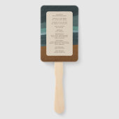 Abstract Kust Chic Modern Trouwen Handwaaier (Achterkant)