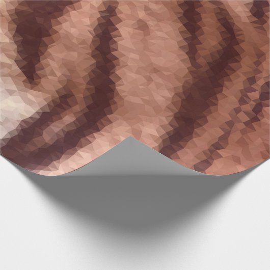 Abstract laagpoly-tijgerbonpatroon. Natuur Cadeaupapier (Hoek)