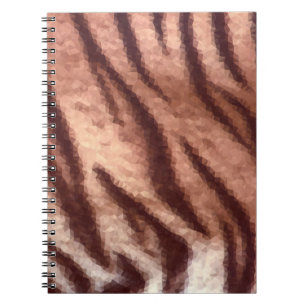 Abstract laagpoly-tijgerbonpatroon. Natuur Notitieboek