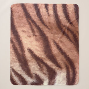 Abstract laagpoly-tijgerbonpatroon. Natuur Sherpa Deken