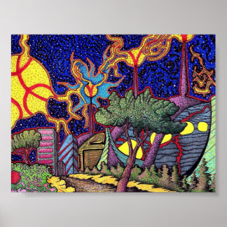 Abstract laboratorium poster