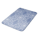 Abstract Lacy Fractal Snowflake Pattern op Blue Badmat (Gekanteld)