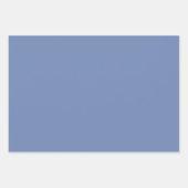 Abstract Lacy Fractal Snowflake Pattern op Blue Inpakpapier Vel (Voorkant 3)