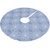 Abstract Lacy Fractal Snowflake Pattern op Blue Kerstboom Rok (Gekanteld)