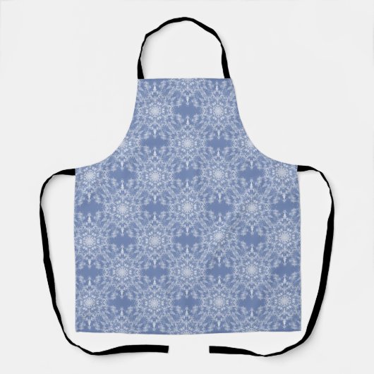 Abstract Lacy Fractal Snowflake Pattern op Blue Schort (Voorkant)