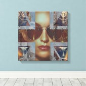 Abstract Lady Wrapped Canvas Afdruk (Insitu (Houten vloer))