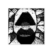 Abstract lamp mid century rubber stamp 	rubberstempel (Afrduk)