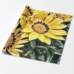 Abstract Land Yellow Daisy Cadeaupapier