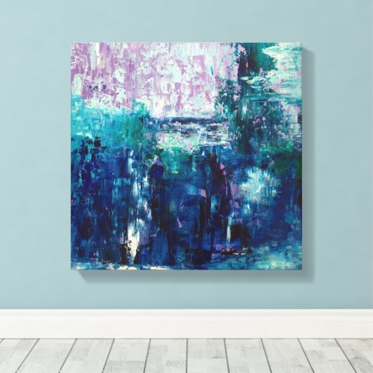 Abstract landschap 1 canvas afdruk (Insitu (Houten vloer))
