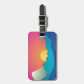 Abstract landschap bagagelabel (Voorkant verticaal)