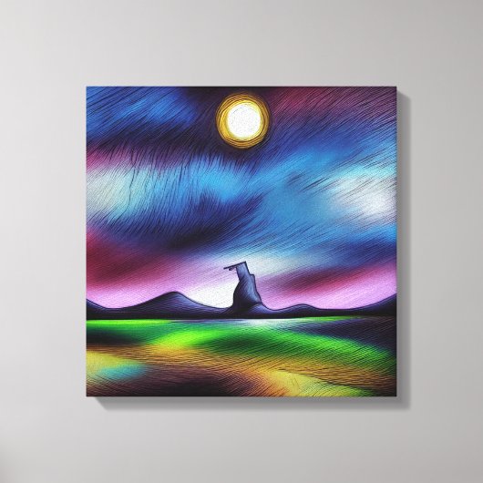 Abstract landschap canvas afdruk (Voorkant)