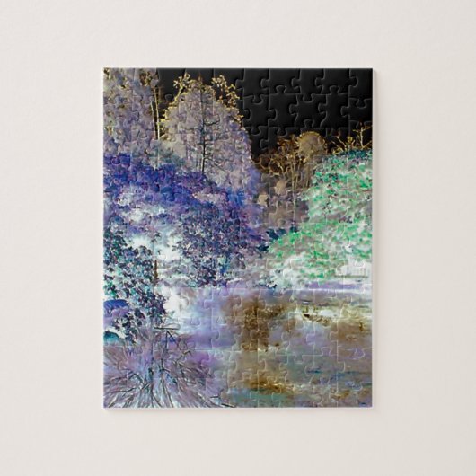 Abstract landschap Fantasy Trees Legpuzzel (Verticaal)
