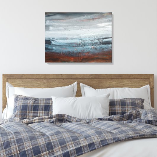 Abstract Landschap Fine Art Print op Canvas (Insitu (Slaapkamer))