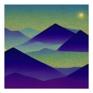 Abstract Landschap Gevallen Ster 23 Perfect Poster