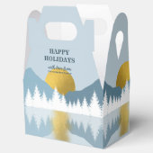 Abstract landschap Golden Prettige feestdagen Bedankdoosjes (Geopend)