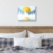 Abstract landschap Golden Winter Sunset Sunrise Canvas Afdruk (Insitu (Slaapkamer))