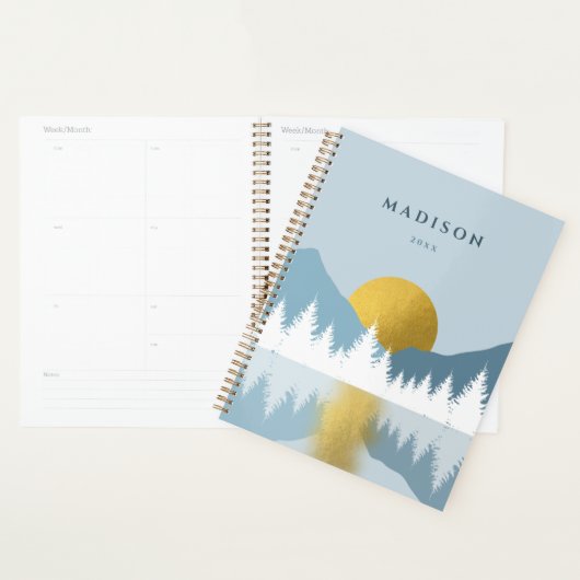 Abstract landschap Golden Winter Sunset Sunrise Planner (Display)