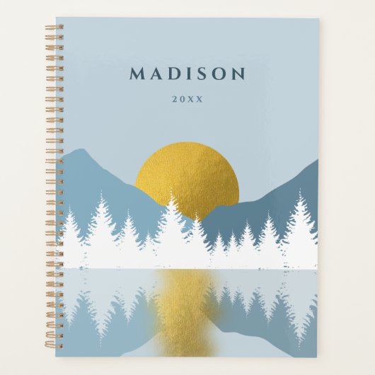 Abstract landschap Golden Winter Sunset Sunrise Planner (Voorkant)