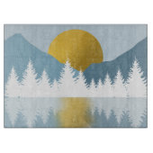 Abstract landschap Golden Winter Sunset Sunrise Snijplank (Voorkant)