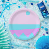 Abstract landschap grafisch Bord voor kunstpapier (Feest)