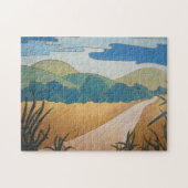 abstract landschap hedendaagse kunst legpuzzel (Horizontaal)