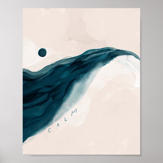 abstract landschap "kalm" poster (Voorkant)