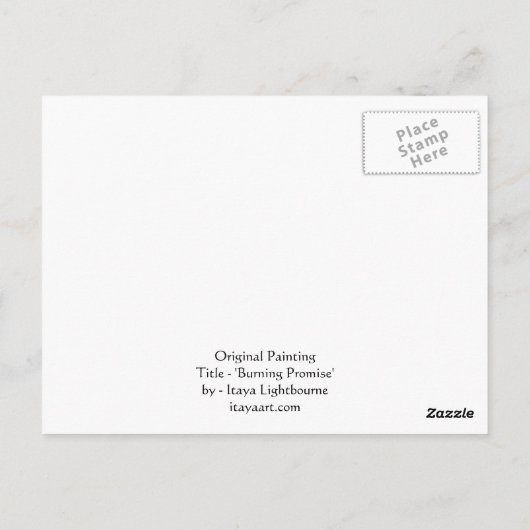 Abstract landschap Kunst Rode Skinny Trees schilde Briefkaart (Achterkant)