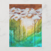 Abstract landschap Kunstdadens Lichte Skinny Trees Briefkaart (Voorkant)