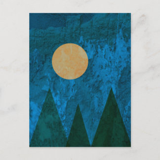 Abstract landschap Kunstgebergte Moon Sky Briefkaart