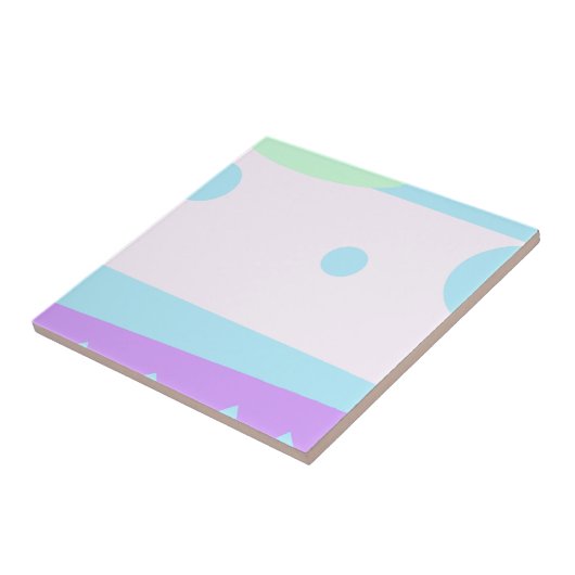 Abstract landschap met 3 moons Tegel Tegeltje (Zijkant)