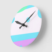 Abstract landschap met 3-moonwandklok ronde klok (Hoek)